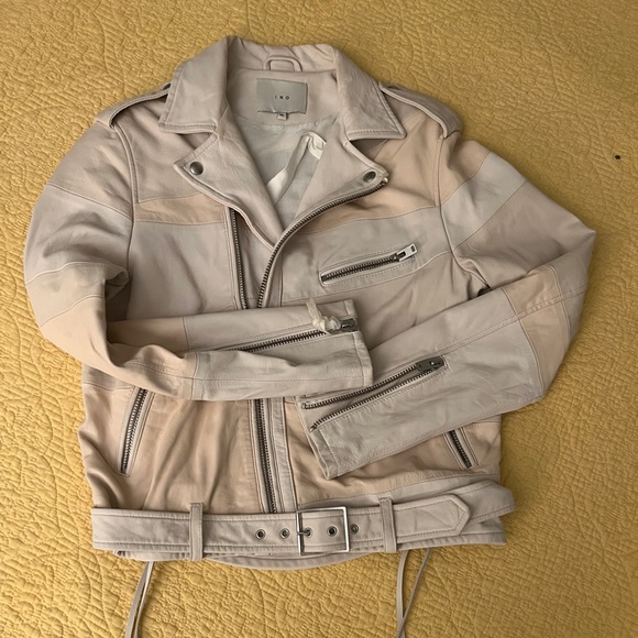 Iro Witney Leather Biker Jacket size 40 Large - Picture 2 of 16